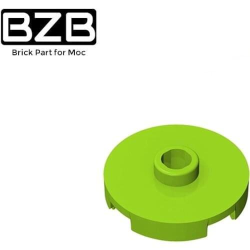BZB MOC 18674 2x2 Middle Protruding Circular Plate With Holes Creative High-tech Building Block Model Kids Toys DIY Best Gifts