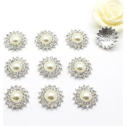 High-end simple 10 pieces exquisite ladies jewelry diy wholesale price crystal pearl wedding accessories diamond crafts products