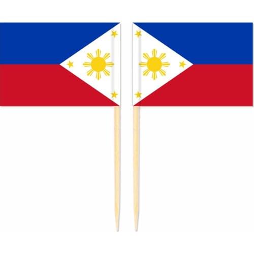 Free Shipping Philippines Flag Toothpick Flag 3.5X2.5CM 300pcs/bag Philippines National Flag