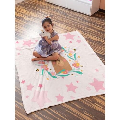 Cute Bear Fleece Blanket,Soft Blanket For Beds,Bed Cover,Shawl Blanket,Cover For Accessory,Home Decor