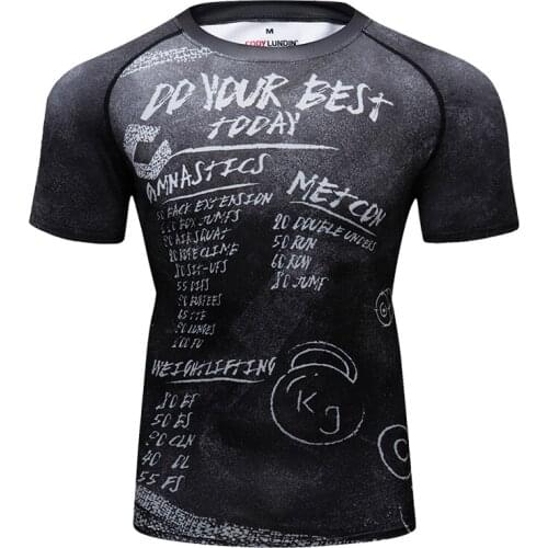 Digital Printed Short Sleeve T Shirt Summer New Men Comfortable Tops Round-Neck Gym Running Fitness Sports Jerseys