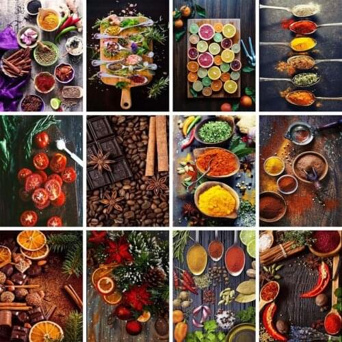 GATYZTORY Food Picture By Numbers Unique Gift Hand Painted Oil Painting On Canvas Painting By Number Childrens Room Decor