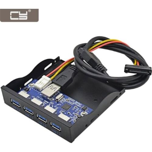 CY USB 3.0 HUB 4 Ports Front Panel to Motherboard 20Pin Connector Cable for 3.5" Floppy Bay