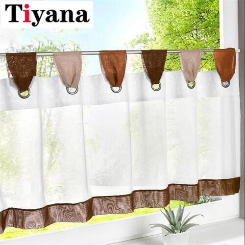 Kitchen Short Curtains Window Treatments Roman Curtain Toilet Blinds Tulle Colorful Tap Top Style Cafe Home Decorative JK310Y