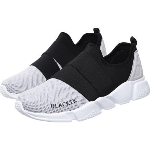 Summer New Flying Woven Running Shoes Mens Casual Sports Shoes Men Footwear Breathable Mesh Light Walking Sneaker Large Size