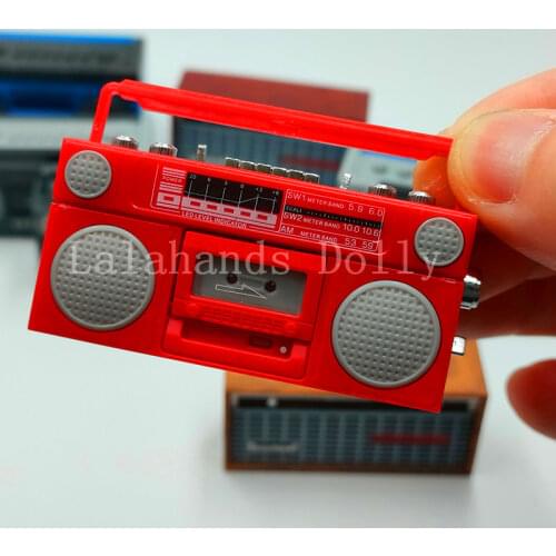 Dollhouse Mini Nostalgic Radio Model for Dollhouse Living Room Furniture Decoration Accessory