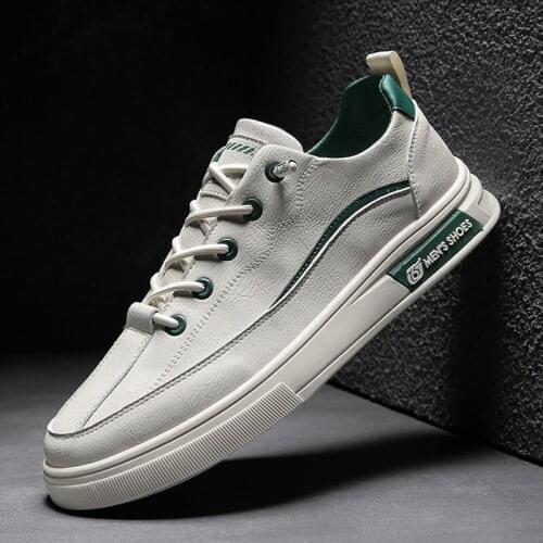 Fashion Microfiber Leather Mens Shoes Comfortable Soft Pu Leather Lining Casual Shoes for Men Rubber Non-slip Mens Sport Shoes