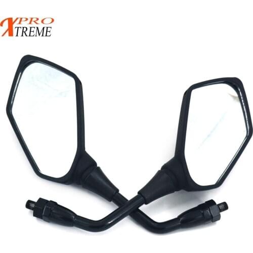 Motorcycle Rearview Mirrors Motorbike 8mm 10mm Black Side Mirrors For Kawasaki ZRX 1200 Z1000 Z750 ER6N KLE650 ZRX1100 ZRX1200