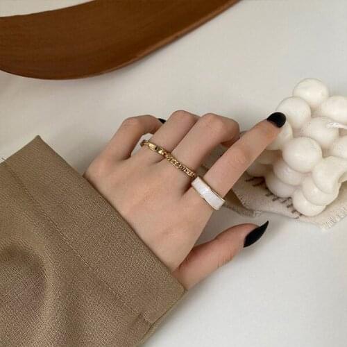 Hiphop Geometry Circular Punk Rings Set Opening Index Finger Ring for Women Buckle Joint Tail Jewelry Korean Joint Rings Gift