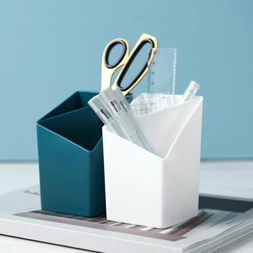 2020 Office Desktop Stand Pencil Holder Stationery Organizer Makeup Brush Storage Box Cosmetics Storage Box Case Pen Holder