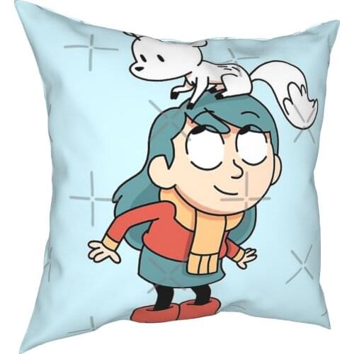 Hilda And Twig Hilda Throw Pillow Anime Pillow Long Cover Cushion 45X45 Decor Nordic Cushion Cover Black Cushion