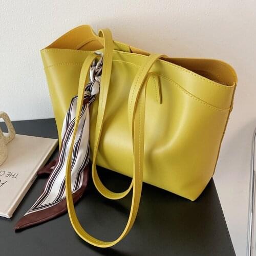 2021 New Texture Large Capacity Ladies Bag Fashion Silk Scarf Student Class Shoulder Bag High Quality Casual All-match Handbag