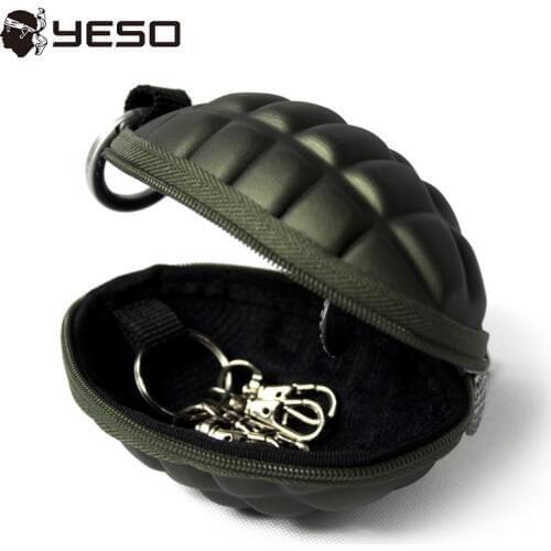 YESO New Arrival PU Mens Key Holder Wallets Unisex Oval Headphone Case Bag Housekeeper For Keys Organizer Purse For Car Key Bag