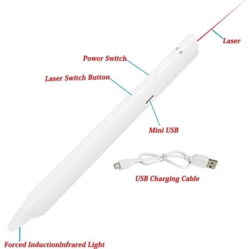 Rechargeable Infrared IR Laser pen with 850nm wavelength work with portable interactive whiteboard and projector Stylus Pen