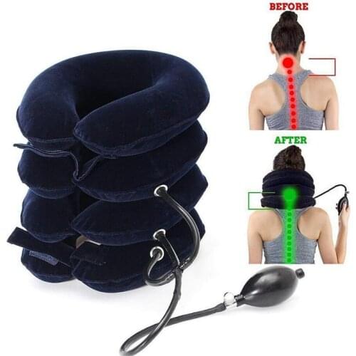 Hot 3 Layer Inflatable Shoulder Neck Relax Masssager Cervical Neck Traction Device reduce Shoulder Neck pain Posture Correction