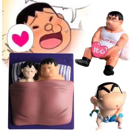 Q Version Sleeping GIAN Minamoto Shizuka original Design funny Figure toy