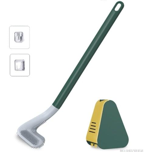 Bathroom Toilet Bowl Scrubber Brush Golf Toilet Brush with Storage Box Non-scratch TPR Bristles Hanging Jy16 21 Dropship