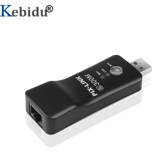 Kebidu Universal Wireless TV Network Wifi Adapter WPS 300Mbps Wi-fi Repeater RJ-45 Network Cable For Samsung LG Sony HDTV