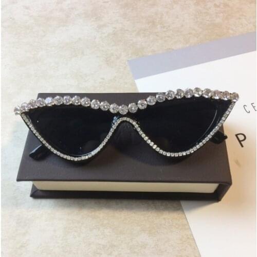 Pink sexy oval ladies sunglasses sunglasses handmade with diamond pearl sunglasses fashion fresh sun visor UV400