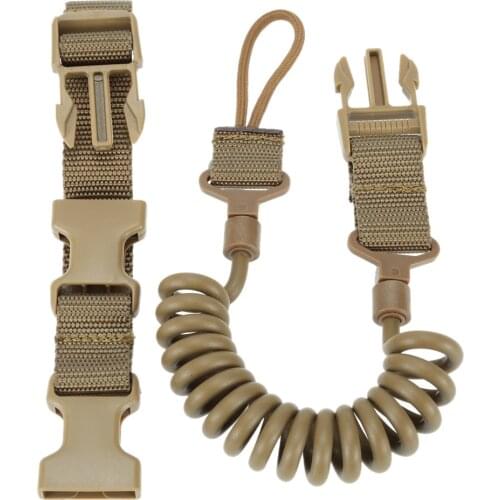 1PC Tactical Pistol Lanyard Secure Lanyard Sling Sling Elastic Handgun Secure Spring Retention Rope Sling