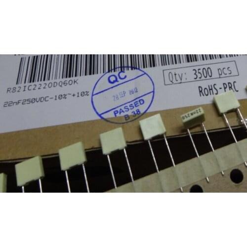 50 PCS R82IC2220DQ 0.022uf/250V 22nf 223
