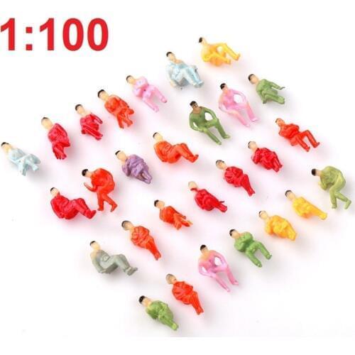 100 x All Seated 1:100 1:150 1:200 Scale Model Painted Figures People Sitting N Z