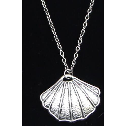 20pcs New Fashion Necklace 25x30mm shell Pendants Short Long Women Men Colar Gift Jewelry Choker