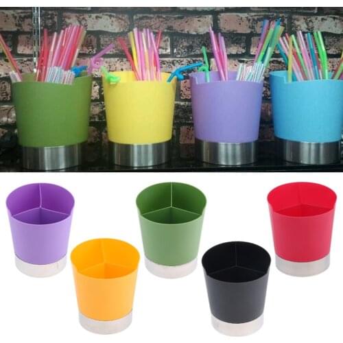 5 Colors Straw Dispenser Chopsticks Silverware Holder for Kitchen Home Candy Container Bar Pub Accessories