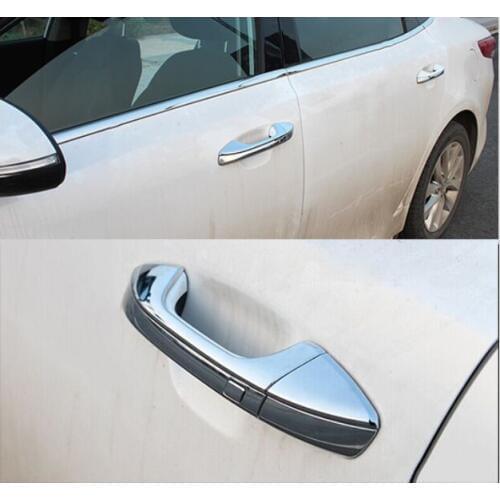 ACCESSORIES FIT FOR KIA OPTIMA K5 2016-2017 JF CHROME DOOR HANDLE COVER TRIM MOLDING CATCH OVERLAY GARNISH CAP CUP PROTECTOR