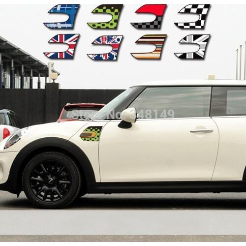 Aliauto 2 x Reflective Car stickers Wholesale Fender Decal Section Side Scuttles For BMW MINI COOPER F56