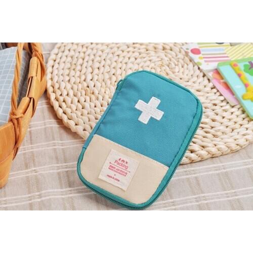 Emergency Survival Kit Wrap Gear Bag red blue green Small Medicine Kit Outdoor first aid box Medical Military To Pill Case Box