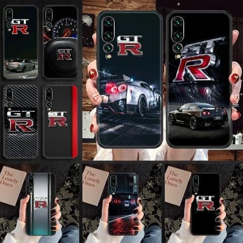 GTR Car Cool Phone case For Huawei P Mate P10 P20 P30 P40 10 20 Smart Z Pro Lite 2019 black soft waterproof 3D back luxury