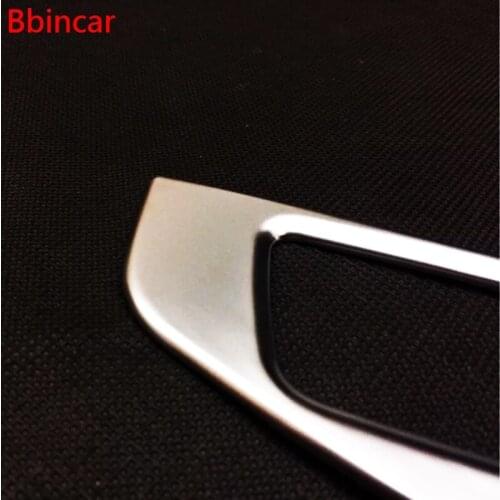 Bbincar For PEUGEOT 308 2014 2015 ABS Chrome Stick Gear Shift Level Base Pedestal Switch Button Knob Trim Car Auto Cover Styling
