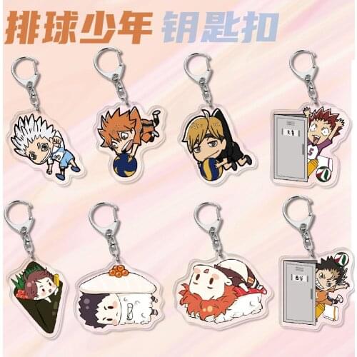 Volleyball Boy Key Chain Ring Anime Haikyuu!! Keyring Cute Cartoon Keychain Sleutelhanger New Keychain Accessories