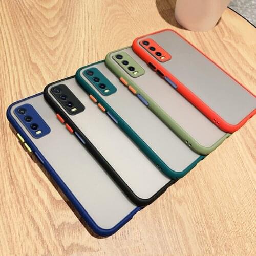 For Vivo Y20S G Case VIVO Y30 Y20G Y20A i Y11s Y12s Phone Case Shockproof Armor Skin Feel Frosted Translucence Soft Clear Cover