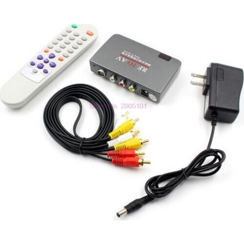 Dhl or fedex 20pcs RF TO AV Receiver RF To AV Analog Cable TV Receiver Converter USB AC110V-AC240V