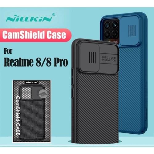 For OPPO Realme 8 Pro Case Realme 8 Cover NILLKIN CamShield Slide Camera Case Lens Privacy Protection Back Cover For Realme8 Pro