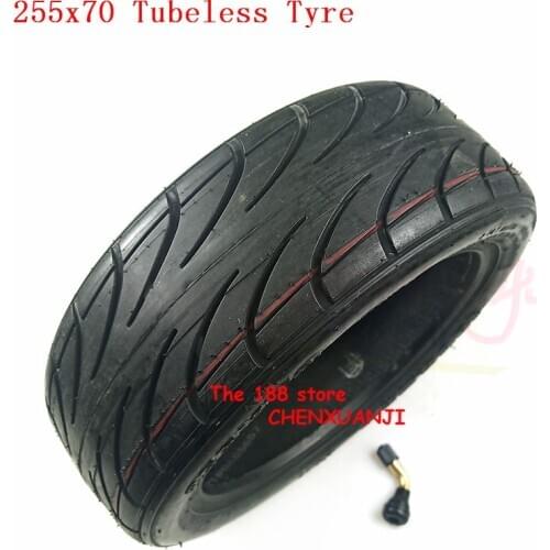 Electric scooter 255*70 inflation Tubeless tyre 10 inch 255x70 Folding Mini Leisure Car Vacuum wheel tire