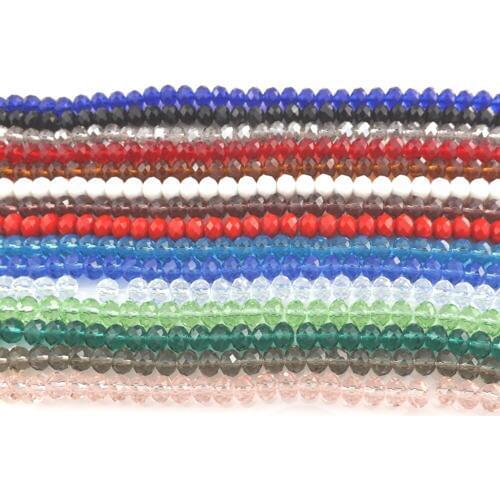 8mm Faceted Wheel Glass Loose Beads Crystal Spacer Beads For DIY Jewelry Making 21 Colors 500pcs/lot