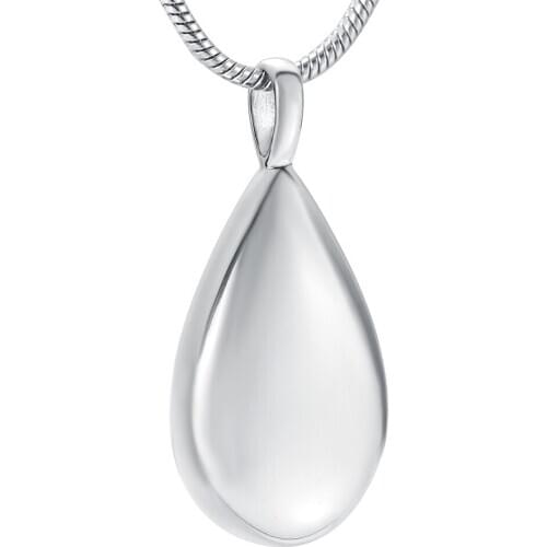 IJD9945 Newest Rainbow Color Teardrop Cremation Necklace for Pet/Human Ash-Stainless Steel Tear Keepsake Memorial Jewelry Urns