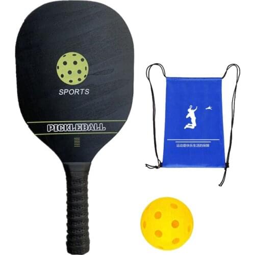 1PCS Pickleball Racket Set Bag Carbon Fiber Composition PE Honeycomb Core Racket Surface Lightweight