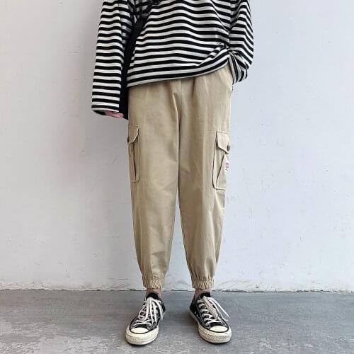 2021 Fashion Mens Leisure pants Punk Style Street attire Tide pants Jogger Loose Outdoor sports Mens Long pant Size S-3XL