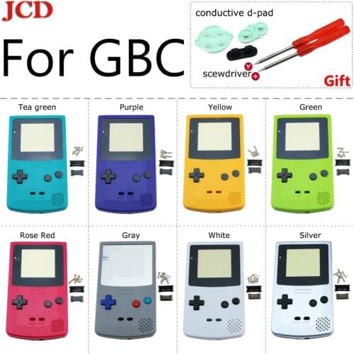 JCD New Cover for Gameboy Color Full Housing Shell Cover for Nintendo Repair Part Housing Shell Pack for GB Cconductive d-pad