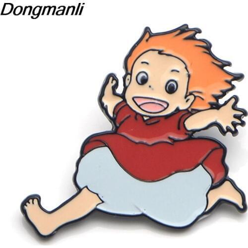 P3770 Dongmanli Fashion Kawaii Metal Enamel Brooches and Pins for Lapel Pin Backpack Badge Gifts Collar Jewelry