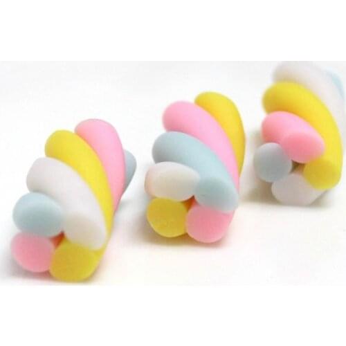 10pcs Resin Marshmallow Slime Beads Mud Filler Inlay Sweets Toys For Foam Slime Cloud Slime Accessories DIY Material Decoration