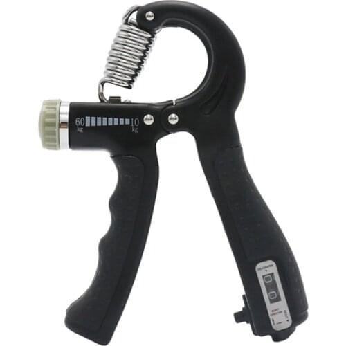 R-Shape Adjustable Hand Grip Sports Strength Countable Exercise Strengthener Gripper Spring Finger Pinch Carpal Expander