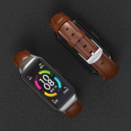 Strap For Huawei Honor Band 6 Genuine Leather Smart Watch Bracelet for Honor 6 Wristband Replacement Strap For Huawei Band 6