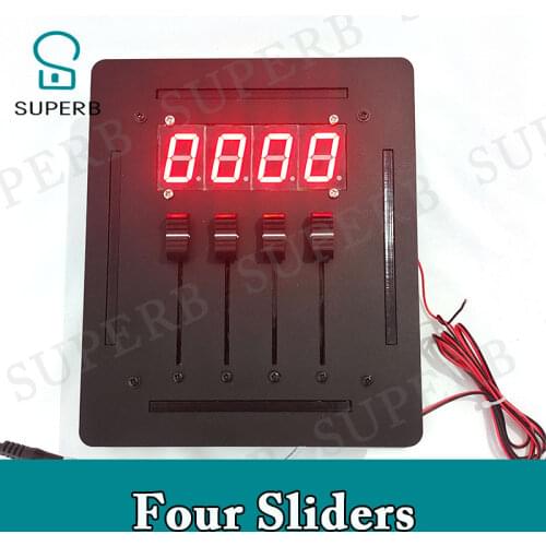 Sliders prop escape room props adjust all four sliders to right position to unlock show digits real life game props from superb