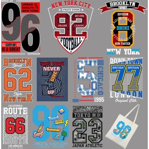 Letter Stickers Heat Transfer PVC Patch Thermal stickers on clothes on Jackets bags socks pillow clothes