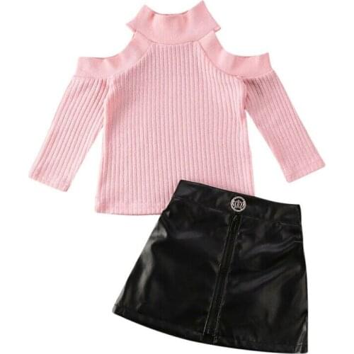 NEW 2020 Toddler Kids Baby Girls Long Sleeve Tops Mini Skirt Outfits Autumn Clothes 2PCS Set